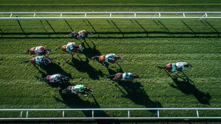 Horse race at Gardet, in the north of France.