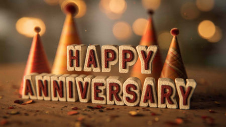 Happy new year text on wooden background with bokeh effect.