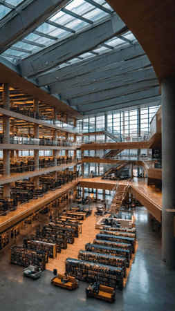 The interior of the Tate Modern art gallery in London