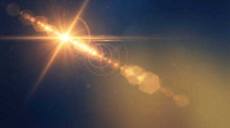Abstract of lens flare with bokeh effect. 3d rendering