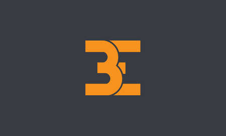 LETTER B OR BE LOGO DESIGN WITH LINE ART FOR ILLUSTRATION USEのイラスト素材