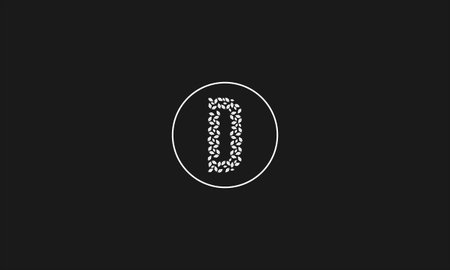 LETTER D LOGO DESIGN WITH LINE ART FOR ILLUSTRATION USE