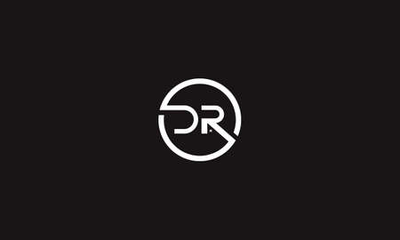 Letter RA or DR real estate logo design for illustration useのイラスト素材