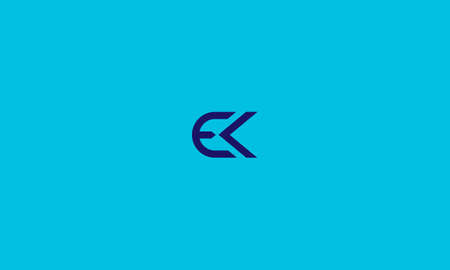 Letter EC logo design with negative space effect for illustration useのイラスト素材