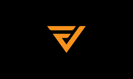 LETTERS FV  DESIGN WITH NEGATIVE SPACE EFFECT FOR ILLUSTRATION USEのイラスト素材