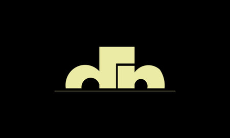 LETTERS DN LOGO DESIGN WITH NEGATIVE SPACE EFFECT FOR ILLUSTRATION USEのイラスト素材
