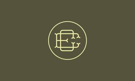 LETTERS EC LOGO DESIGN WITH NEGATIVE SPACE EFFECT FOR ILLUSTRATION USEのイラスト素材