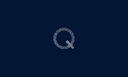 LETTER Q LOGO DESIGN WITH NEGATIVE SPACE EFFECT FOR ILLUSTRATION USEのイラスト素材