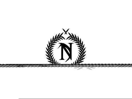 LETTER N LOGO DESIGN WITH NEGATIVE SPACE EFFECT FOR ILLUSTRATION USEのイラスト素材