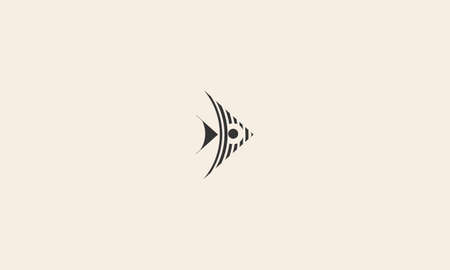 FISH LOGO DESIGN WITH NEGATIVE SPACE EFFECT FOR ILLUSTRATION USEのイラスト素材