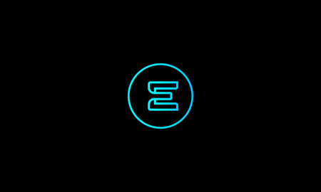 LETTER E LOGO DESIGN WITH NEGATIVE SPACE EFFECT FOR ILLUSTRATION USE