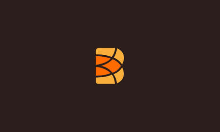 LETTER B LOGO DESIGN WITH NEGATIVE SPACE EFFECT FOR ILLUSTRATION USEのイラスト素材