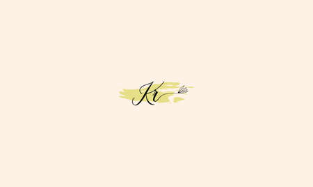 LETTERS KR LOGO DESIGN WITH NEGATIVE SPACE EFFECT FOR ILLUSTRATION USEのイラスト素材
