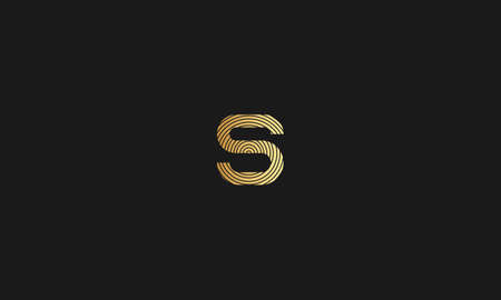LETTER S DESIGN WITH NEGATIVE SPACE EFFECT FOR ILLUSTRATION USEのイラスト素材