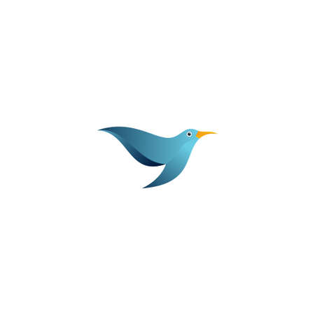Colorful Bird Abstract Logo design vector template. Flying Dove Logotype concept icon.のイラスト素材