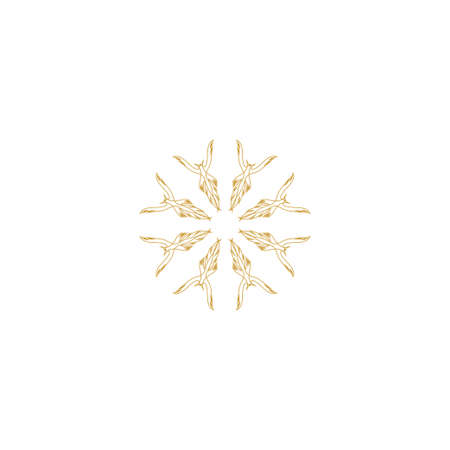 Vector set of logo design templates - abstract symbols in ornamental arabic style - emblems for luxury products, hotels, boutiques, jewelry, oriental cosmetics, restaurants, shops and storesのイラスト素材