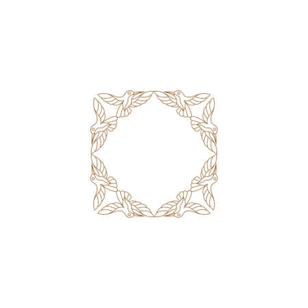 Vector logo design template - abstract symbol in ornamental arabic style - emblem for luxury products, hotels, boutiques, jewelry, oriental cosmetics, restaurants, shops and storesのイラスト素材