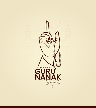 vector illustration for Guru Nanak Jayanti festival in india.のイラスト素材