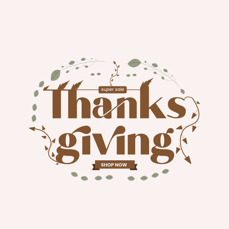 Thanksgiving typography poster, Thanksgiving on textured background for the postcard, Thanksgiving icon. Happy Thanksgiving creative social media post.のイラスト素材
