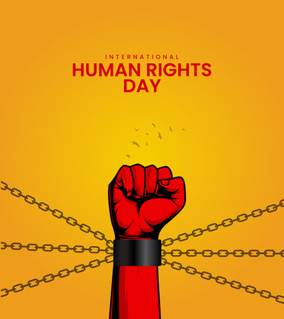 Human Rights Day, 10 December, Creative Human Rights Day.のイラスト素材