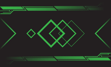 Green color abstract background. neon light and abstract line background. Technology Background. Line Backgroundのイラスト素材