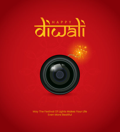 Happy Diwali Indian festival. Creative social media poster for diwali.のイラスト素材