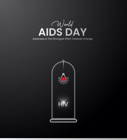 World Aids Day, Aids day creative ads. Design for banner, poster, and 3D Illustration.のイラスト素材