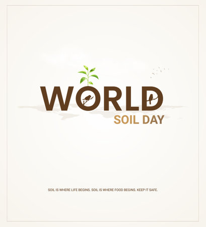 World Soil Day. World Soil Day Creative design for banners, posters, and 3D Illustrations.のイラスト素材