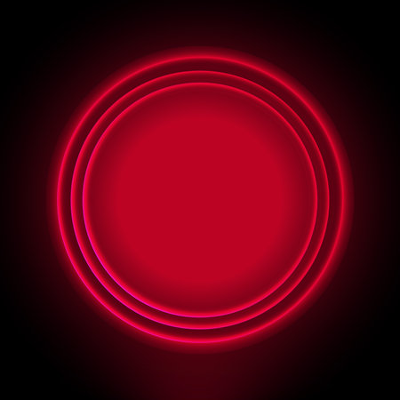 Beautiful colorful light effect of neon glow lights and flash. Blue background flying elements. Neo light background.のイラスト素材