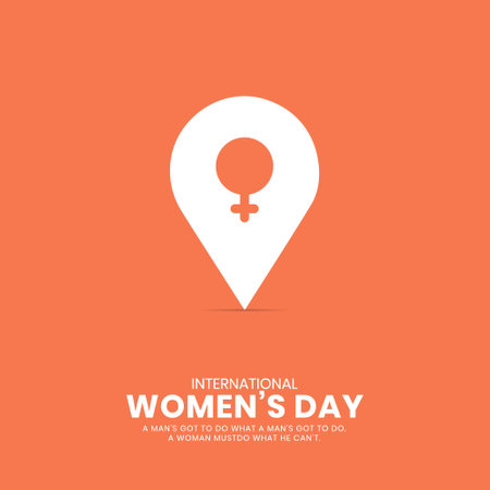 Happy Women's Day Creative Happy Women's Day ads Women's Day creative design for social media postのイラスト素材