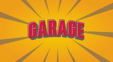 Editable text effect Garage 3d Creative text effect.のイラスト素材