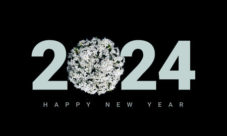 New year 2024. New Year Creative Design. Creative New year 2024 design for social media ads.の写真素材