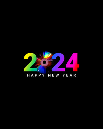 New year 2024. New Year Creative Design. Creative New year 2024 design for social media ads.