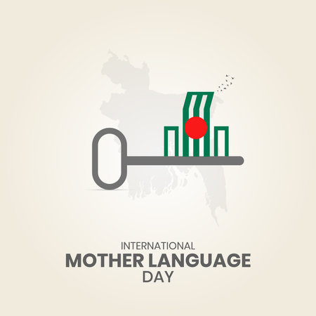 Happy international mother language day creative ads.のイラスト素材