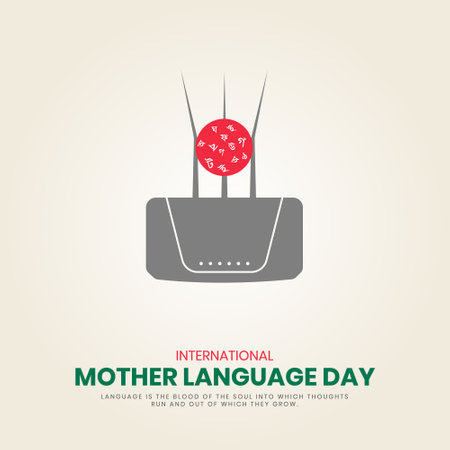 Happy international mother language day creative ads.のイラスト素材