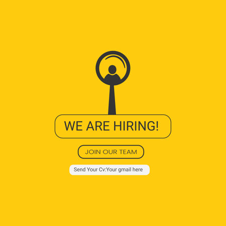 Hiring recruitment open vacancy design , We are hiring join to team announcement creative design. 3D Illustrationのイラスト素材