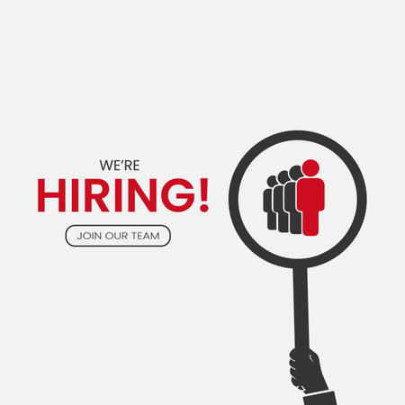 Hiring recruitment open vacancy design , We are hiring join to team announcement creative design. 3D Illustrationのイラスト素材