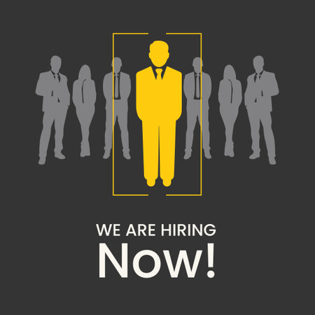 Hiring recruitment open vacancy design , We are hiring join to team announcement creative design. 3D Illustrationのイラスト素材