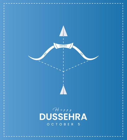 Happy Dussehra festival. Creative social media post, 3D illustrationのイラスト素材