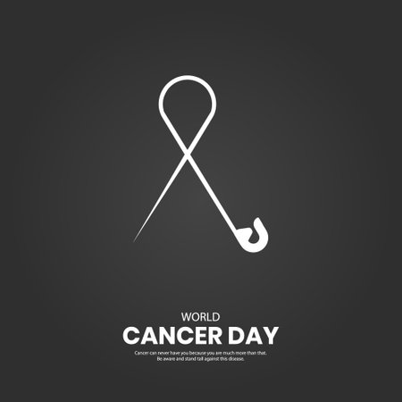 World Cancer Day. Cancer day creative design for social media post.のイラスト素材