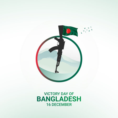 December 16, Happy Victory Day of Bangladeshのイラスト素材