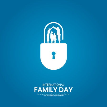 International Family Day. Creative Global Family Day Design For Social Media post.vのイラスト素材