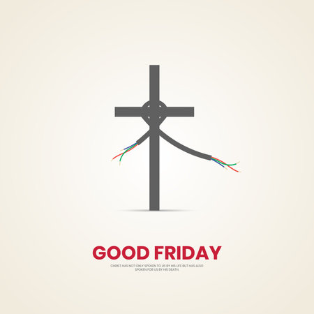 Good friday, Creative Good friday design for social media post.のイラスト素材