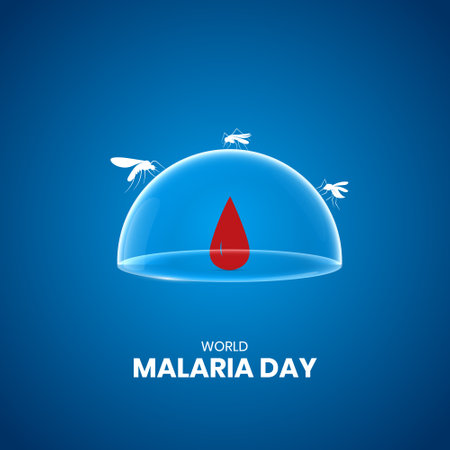 World Malaria Day. Malaria day creative design for banner,poster 3D Illustrationのイラスト素材
