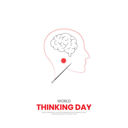 World Thinking Day. Thinking Day creative design.のイラスト素材