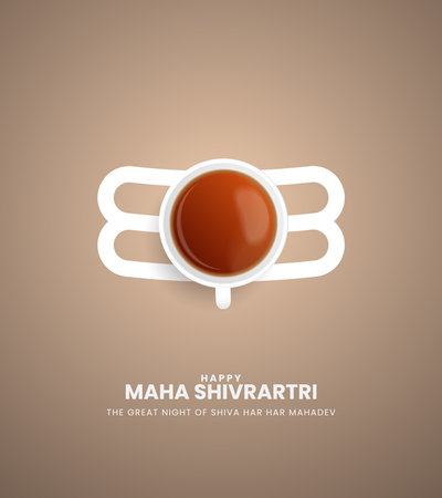 Happy Maha Shivaratri. happy mahashivratri creative ads. 3D Illustrationのイラスト素材