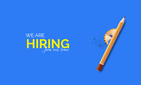 We are hiring join to the team announcement. Hiring recruitment open vacancy design. we,re hiring creative post.のイラスト素材