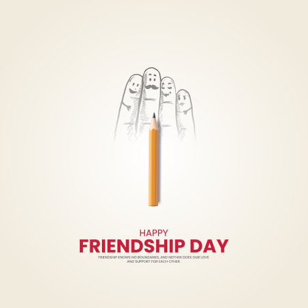 Happy Friendship day. Creative Friendship day design for social media post.のイラスト素材