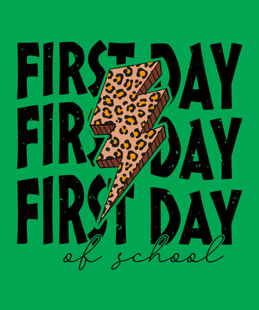 First day of school, back to school typography t-shirt designのイラスト素材
