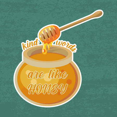 Kind Words Are Like Honey Sticker, Faith Sticker, Christian Faith Stickerのイラスト素材